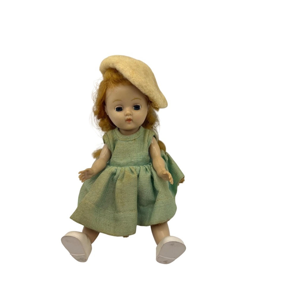 Vintage Cosmopolitan‎ Ginger Doll Honey Blonde Green Dress Beret Original Box 8"